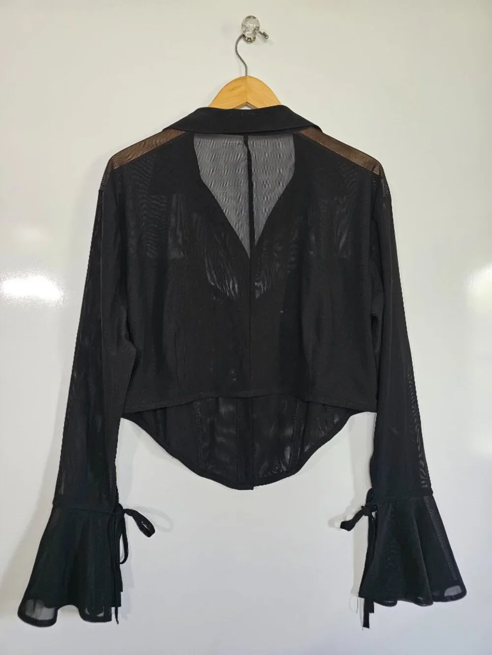 Lover Girl Corset Shirt Bell Tie Sleeves 2X